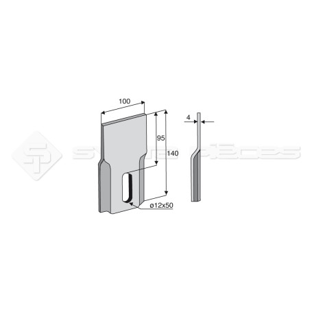 Racloir - Dim. L : 140mm - pour BREVIGLIERI