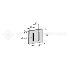 Racloir - Dim. L : 90mm - pour MASCHIO