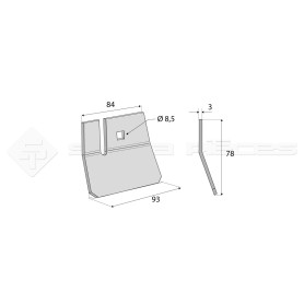 Racloir - Dim. L : 78mm  - Ref: SYL225502