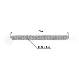 Tige filetée - Diam. : 10 - Pas : 150 - L : 1000mm - Ref: SY97510150