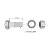 Boulon complet - Diam. : 7/16 - Pas : 20NF - L : 32mm - Vendu par x25