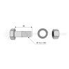 Boulon complet - Diam. : 14 - Pas : 150 - L : 60mm - Vendu par x25 - Ref: SY338514060
