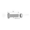 Boulon tête fraisée 2 ergots - Diam. : 12 - Pas : 175 - L : 35mm - Vendu par x25 - Ref: SY167912035