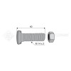 Boulon tête fraisée 2 ergots - Diam. : 14 - Pas : 200 - L : 40mm - Vendu par x25 - Ref: SY167914040