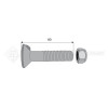 Boulon tête fraisée 1 ergot - Diam. : 16 - Pas : 200 - L : 80mm - Vendu par x25 - Ref: SY60416080