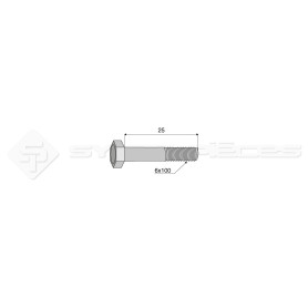 Vis - Diam. : 6 - Pas : 100 - L : 25mm