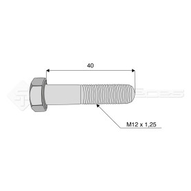 Vis - Diam. : 12 - Pas : 125 - L : 40mm - Ref: SY96012040F2