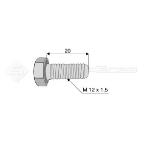 Vis - Diam. : 12 - Pas : 150 - L : 20mm - Ref: SY961120201