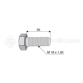 Vis - Diam. : 18 - Pas : 150 - L : 35mm - Ref: SY96118035