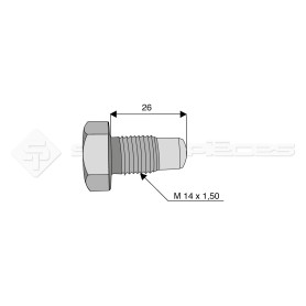 Vis - Diam. : 14 - Pas : 150 - L : 26mm - Ref: SYRH110V