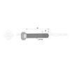 Vis - Diam. : 5/8 - Pas : UNF - L : 103mm - Ref: SYL6358103