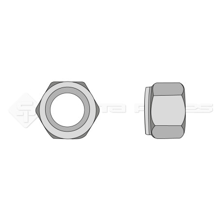 Ecrou autobloquant - Diam. : 20 - Pas : 150 - L : mm - Vendu par x25