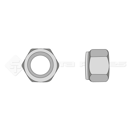 Ecrou autobloquant - Diam. : 24 - Pas : 300 - L : mm 0