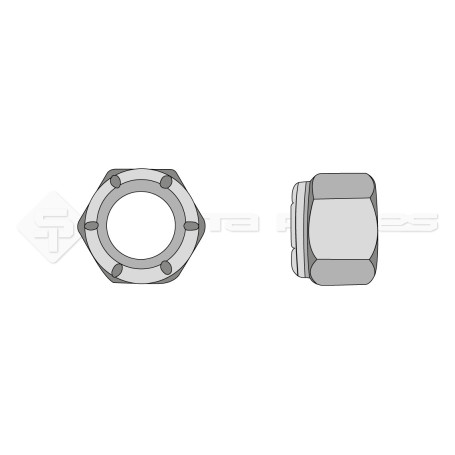 Ecrou autobloquant - Diam. : 5/8 - Pas : UNF - L : mm - Vendu par x25