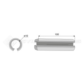 Goupille élastique - Diam. : 10 - Pas :  - L : 100mm