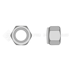 Ecrou autobloquant - Diam. : 10 - Pas : 125 - L : 6mm 00