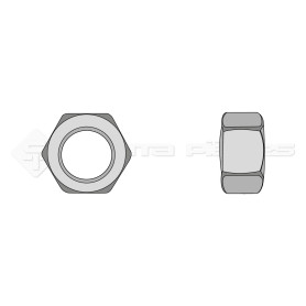 Ecrou hexagonal - Diam. : 12 - Pas : 125 - L : 10mm 00