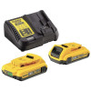 Pack 2 batteries + chargeur 2Ah 18V - Ref: DCB115D2QW