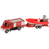 Camion pompiers+bateau Unimog - Ref: S01636