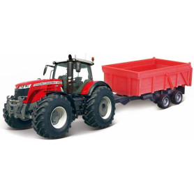 Massey Ferguson 8700 avec remorque basculante