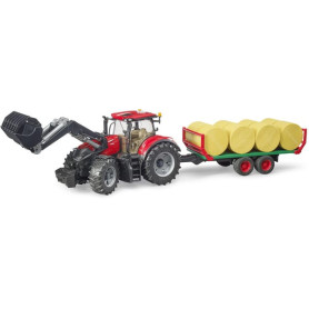 Case IH Optum 300 CVX avec chargeur frontal et remorque - Ref: U03198