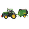 John Deere et presse balles rondes