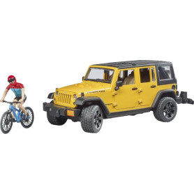 Jeep Wrangler rubicon unlimited avec 1 VTT et cycliste - Ref: U02543