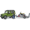 Land Rover avec remorque et Ducati - Ref: U02589
