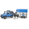 Land Rover Police avec van pour chevaux