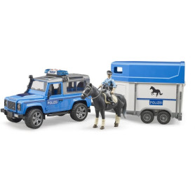 Land Rover Police avec van pour chevaux