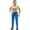 Femme avec pantalon bleu - Ref: U60408