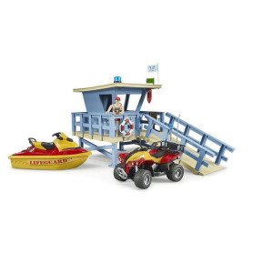 Poste de secours avec quad et jet ski