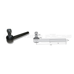 Tirant pour joint axial -- Base cône: 23.5 - Haut cône: 26.4 - Long. Rotule: 215  - Ref. 70191