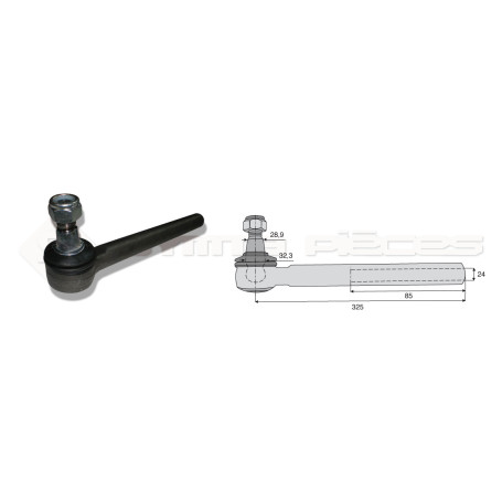 Tirant pour joint axial -- Base cône: 28.9 - Haut cône: 32.3 - Long. Rotule: 325  - Ref. 70974