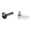 Tirant pour joint axial -- Base cône: 19.9 - Haut cône: 22.11 - Long. Rotule: 115  - Ref. 70536