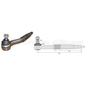 Tirant pour joint axial -- Base cône: 20 - Haut cône: 22.2 - Long. Rotule: 445  - Ref. 80199