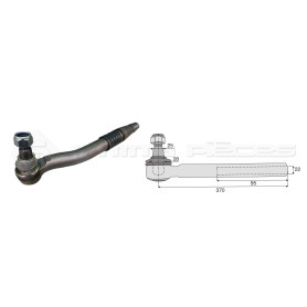 Tirant pour joint axial -- Base cône: 25 - Haut cône: 28 - Long. Rotule: 370  - Ref. 80138