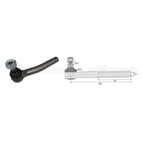 Tirant pour joint axial -- Base cône: 28.9 - Haut cône: 32.4 - Long. Rotule: 288  - Ref. 70679