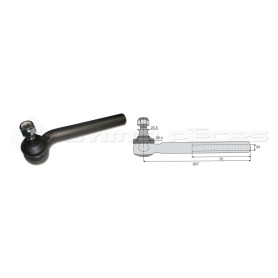 Tirant pour joint axial - Base cône: 23.5 - Haut cône: 26.4 - Long. Rotule: 267  - Réf : DA23935 - Ref: ROT70284