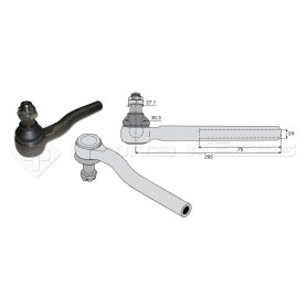 Tirant pour joint axial -- Base cône: 27.1 - Haut cône: 30.3 - Long. Rotule: 295  - Ref. 70248