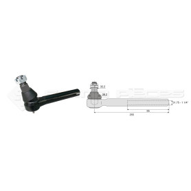 Tirant pour joint axial -- Base cône: 32.2 - Haut cône: 38.2 - Long. Rotule: 255  - Ref. 80179