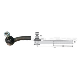 Tirant pour joint axial -- Base cône: 19.9 - Haut cône: 22.3 - Long. Rotule: 145  - Ref. 70274