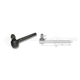 Tirant pour joint axial - Base cône: 24.5 - Haut cône: 28.4 - Long. Rotule: 260  - Réf : DA23962 - Ref: ROT70168