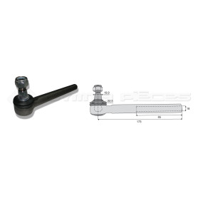 Tirant pour joint axial -- Base cône: 19.9 - Haut cône: 22.3 - Long. Rotule: 173  - Ref. 70266