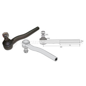 Tirant pour joint axial -- Base cône: 23.5 - Haut cône: 26.4 - Long. Rotule: 305  - Ref. 80241