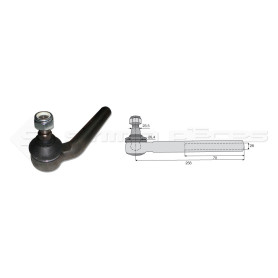 Tirant pour joint axial -- Base cône: 23.5 - Haut cône: 26.4 - Long. Rotule: 256  - Ref. 70175