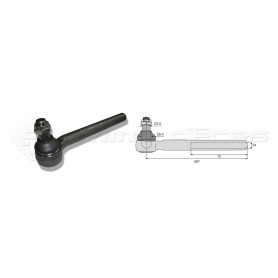 Tirant pour joint axial -- Base cône: 23.5 - Haut cône: 26.4 - Long. Rotule: 297  - Ref. 70187