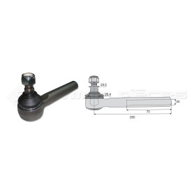 Tirant pour joint axial - Base cône: 23.5 - Haut cône: 26.4 - Long. Rotule: 260  - Réf : DA23973 - Ref: ROT70286