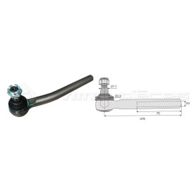 Tirant pour joint axial -- Base cône: 27.1 - Haut cône: 30.3 - Long. Rotule: 378  - Ref. 70692