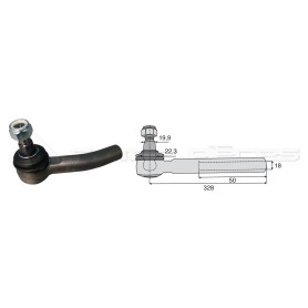 Tirant pour joint axial -- Base cône: 19.9 - Haut cône: 22.3 - Long. Rotule: 328  - Ref. 70777